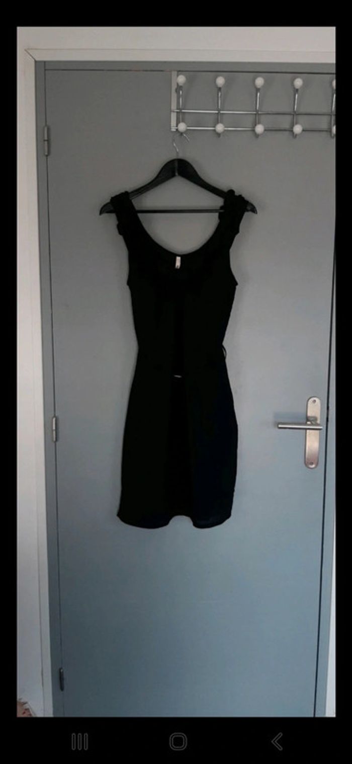 Robe noire Pepe Jeans XS-Détail tressé et ceinture - photo numéro 3