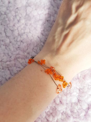 Bracelet fin orange