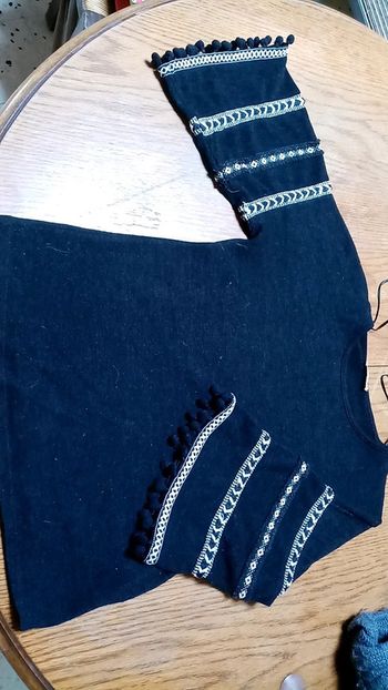 T-shirt manche 3/4 noir