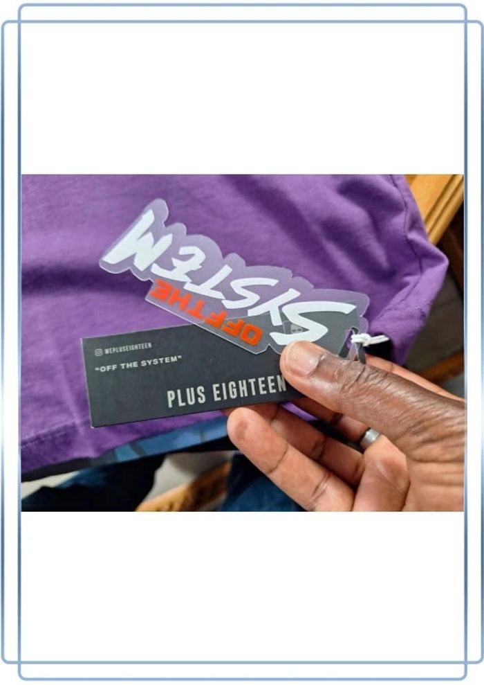 tee shirt imprime plus eighteen / violet homme s / brodé (524) - photo numéro 9
