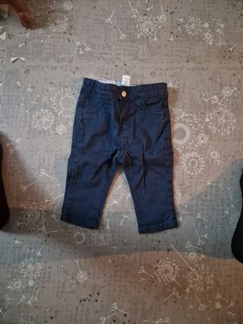 Pantalon obaibi bleu 6 mois