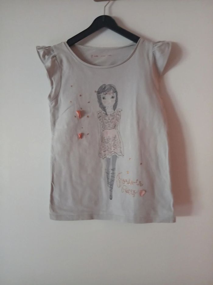 Beau Tee-shirt blanc  10 ans