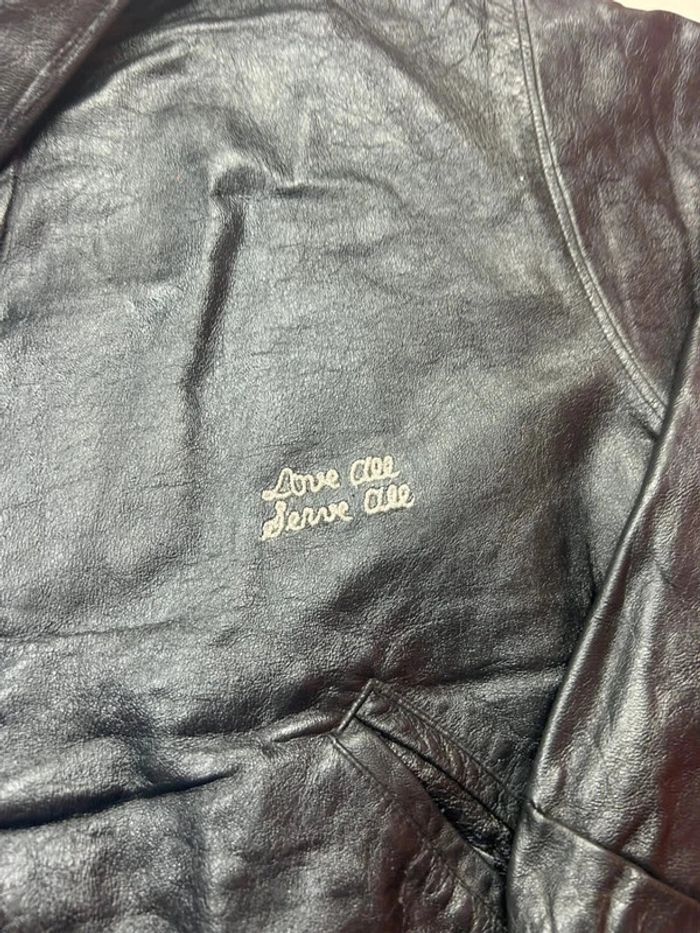 Blouson Vintage Cuir Hard Rock Cafe “Save The Planet” London New York Taille M - photo numéro 7