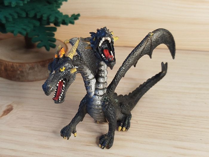 Bullyland Dragon noir argenté Figurine animal imaginaire - photo numéro 2