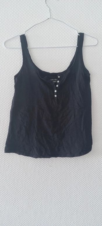 Débardeur à fines bretelles noir taille 34 / XS Camaïeu