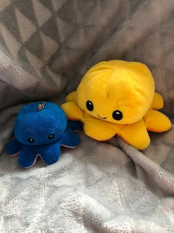 Peluche réversible pieuvre