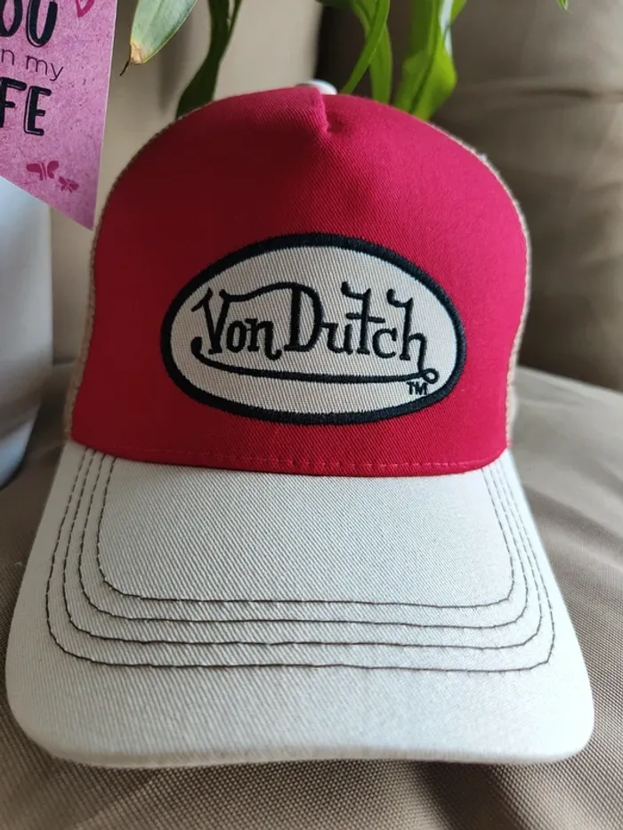 Casquette Trucker Von Dutch beige - photo numéro 3