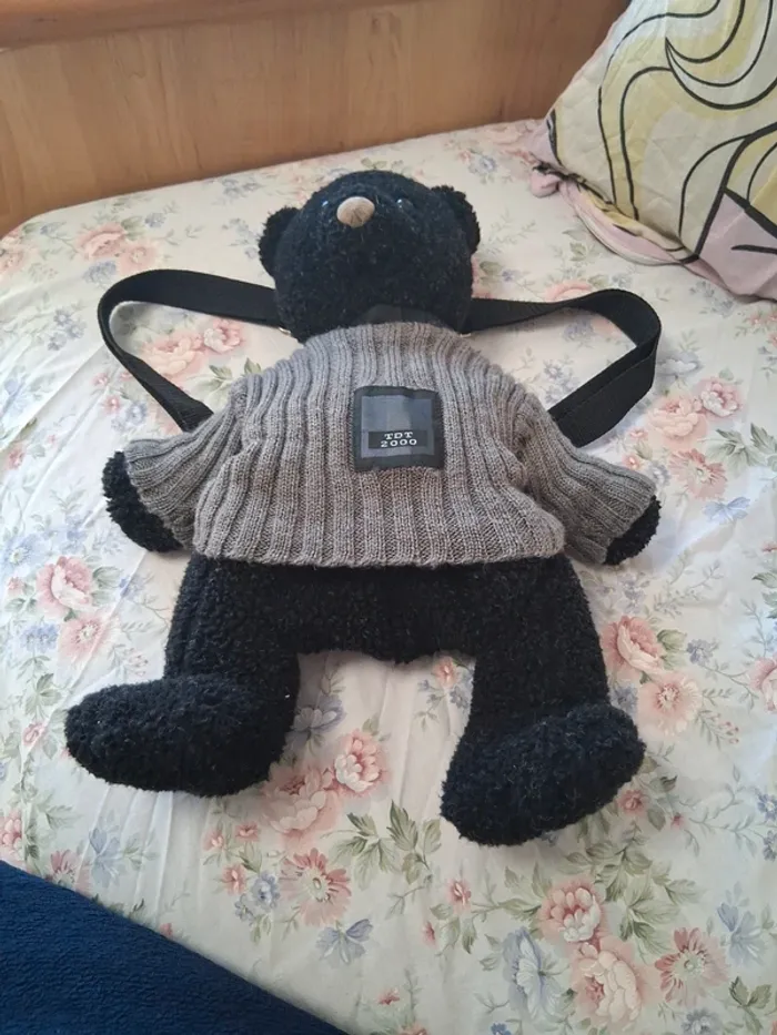 Peluche ourson sac a dos - photo numéro 2