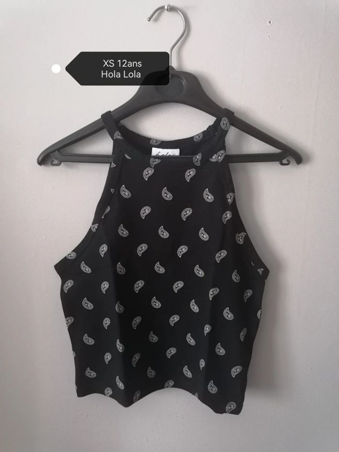 Débardeur noir XS-12ans