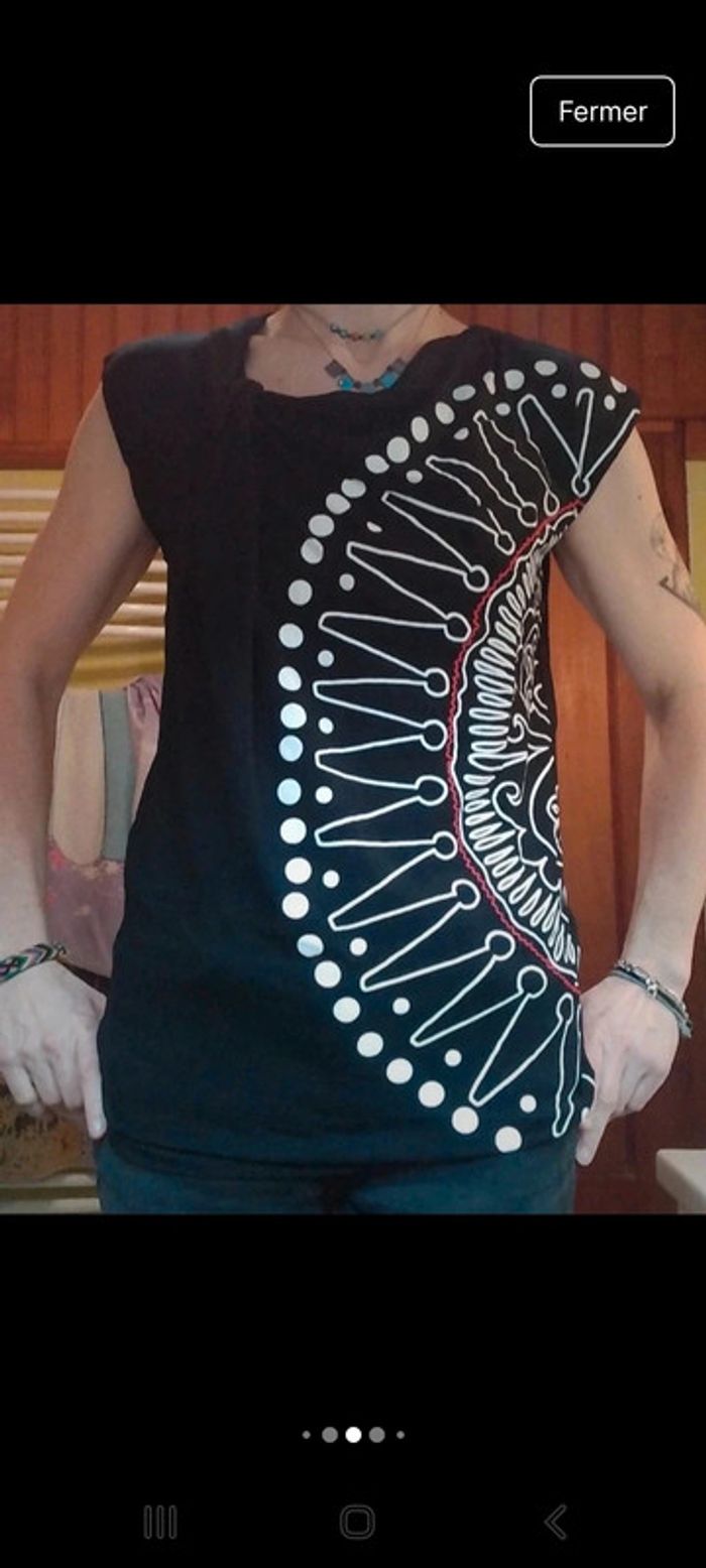 T-shirt femme noir Desigual - photo numéro 5