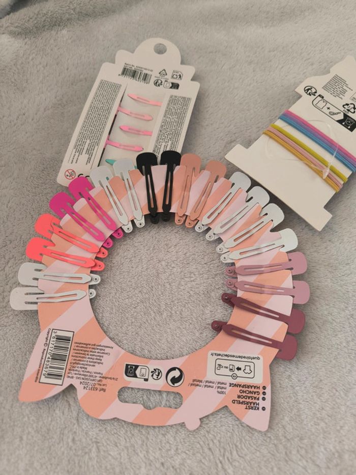 Lot barrettes/élastiques cheveux - photo numéro 5