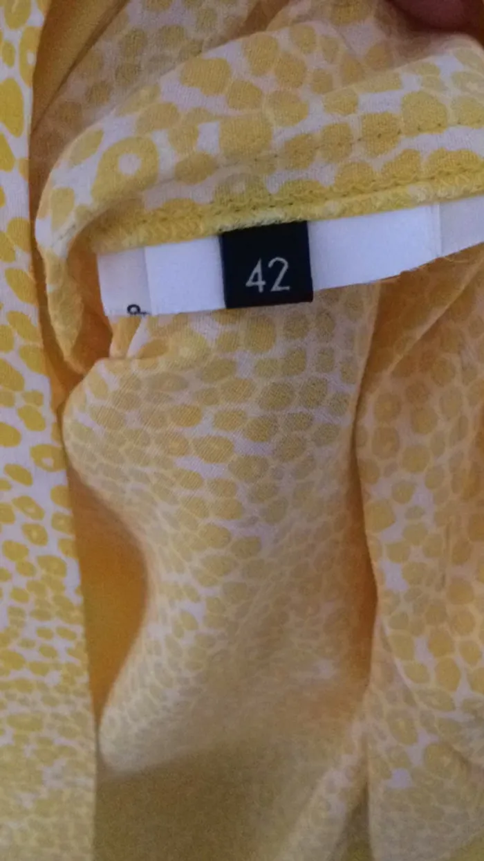 Blouse KOOKAI jaune imprimé léopard 40 neuf - photo numéro 4