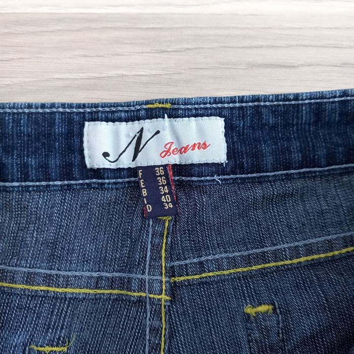 Jean femme bleu avec pattes d'éléphant N-Jean taille 36 - photo numéro 3