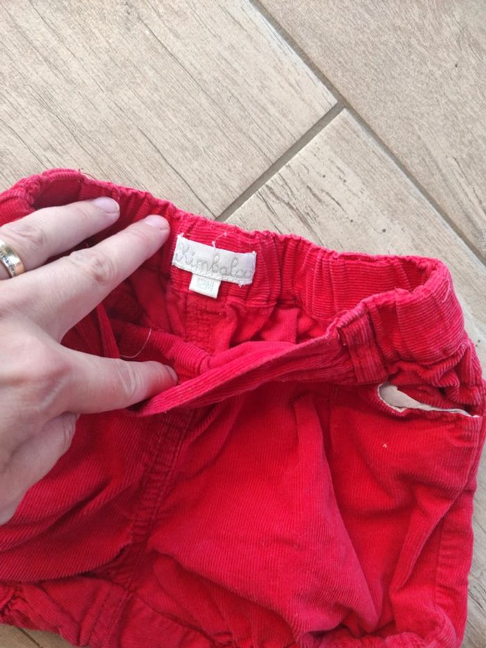 Short rouge et t-shirt 12 mois lapin - photo numéro 4