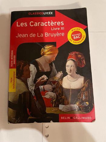 Livre les caractères