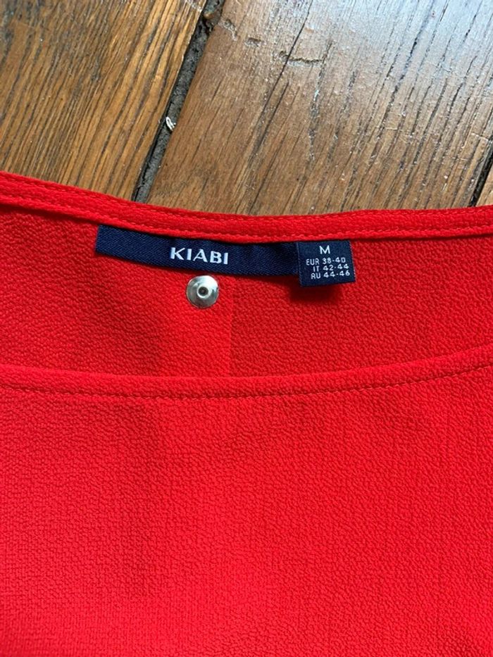 Blouse rouge péplum kiabi taille 38 m - photo numéro 3