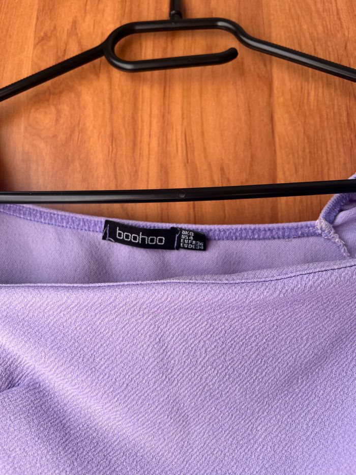 Petite blouse violette à épaulettes Boohoo taille S - photo numéro 3