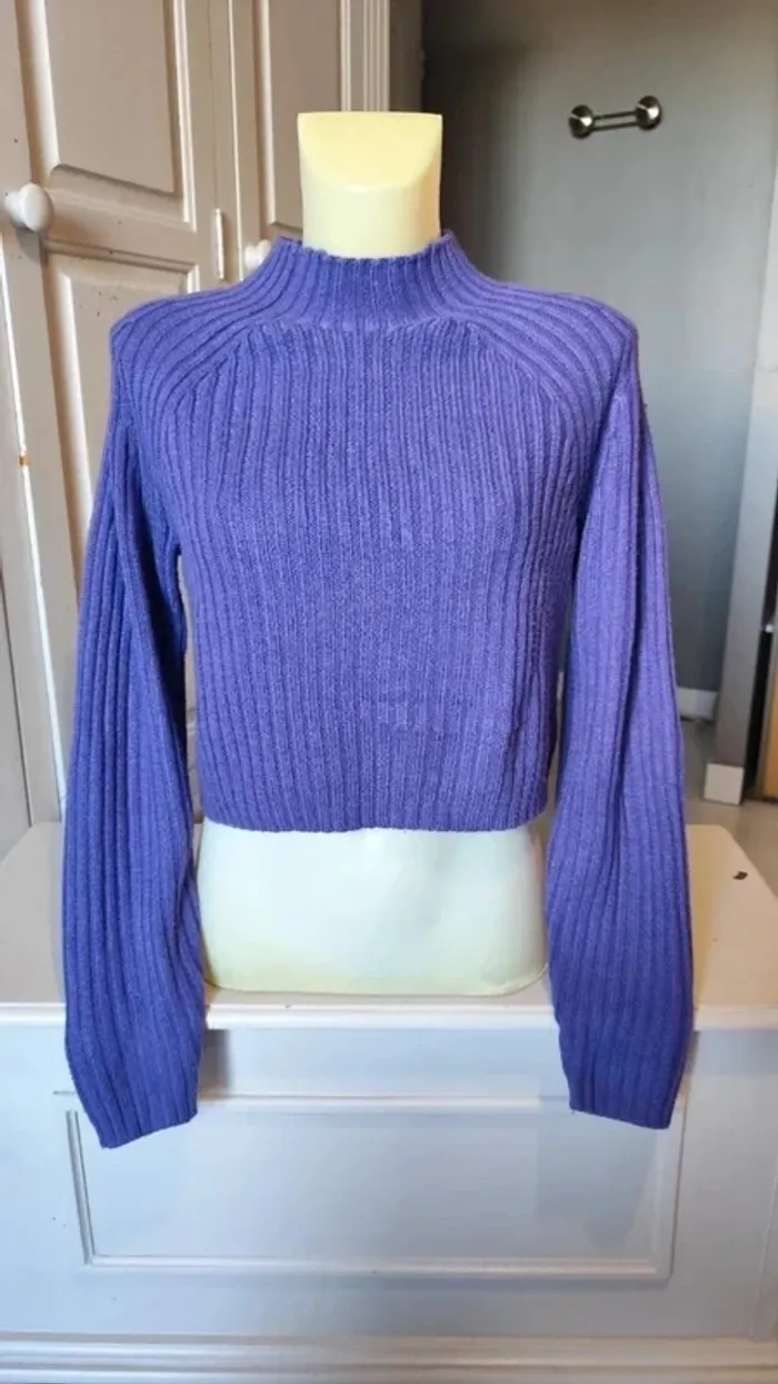 Pull court violet T34 - H&M Divided - photo numéro 2
