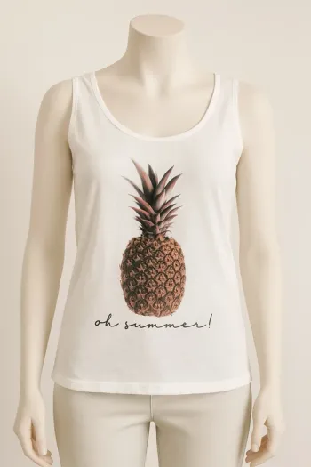 Débardeur blanc Gémo – taille M.