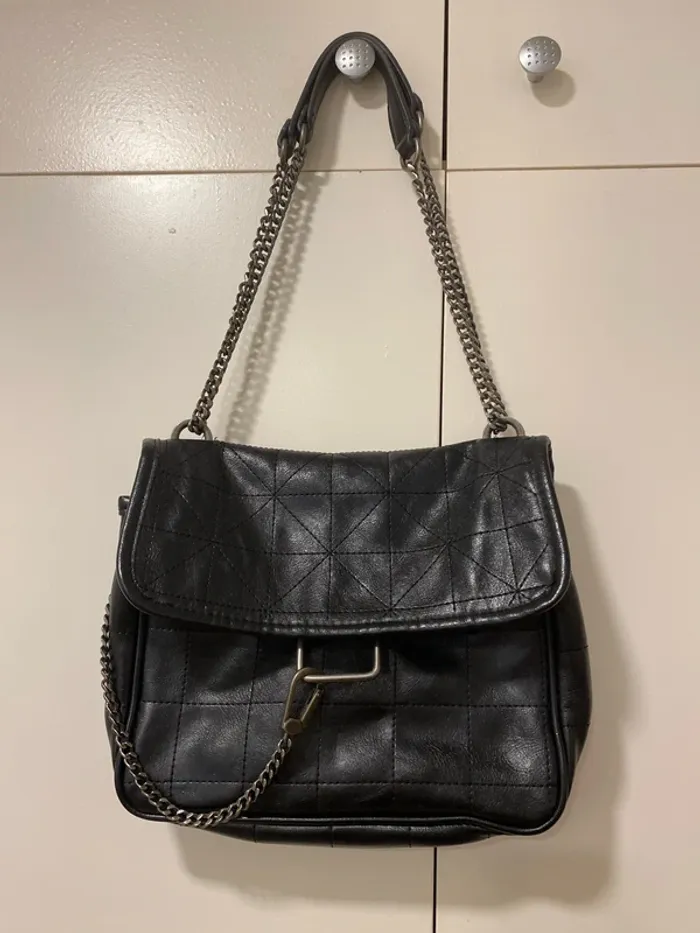 Sac noir besace/porté épaule Zara - photo numéro 4