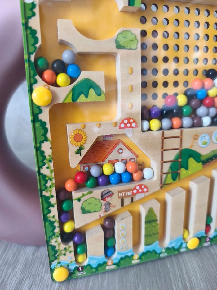 Jeu en bois magnétique de classification des couleurs Montessori - photo numéro 3