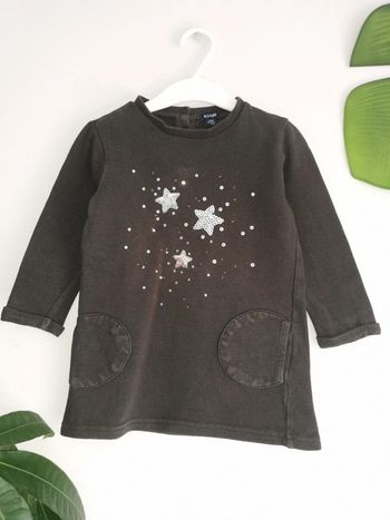 Robe sweat sequins étoiles Kiabi 24 Mois