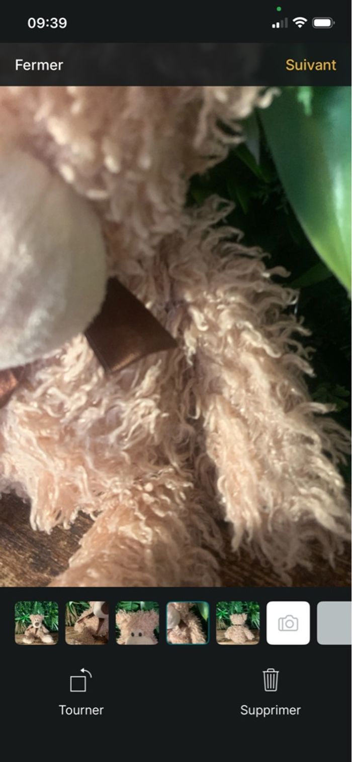 Ourson, peluche vintage, 34 cm déco cocooning Noël. Très bon état. - photo numéro 5