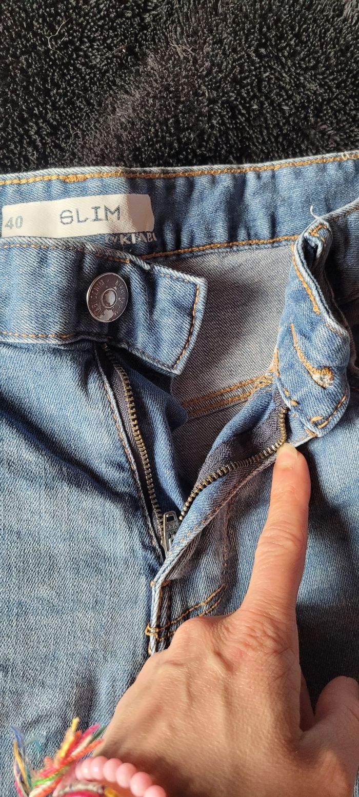 Short long en jean's slim - photo numéro 3