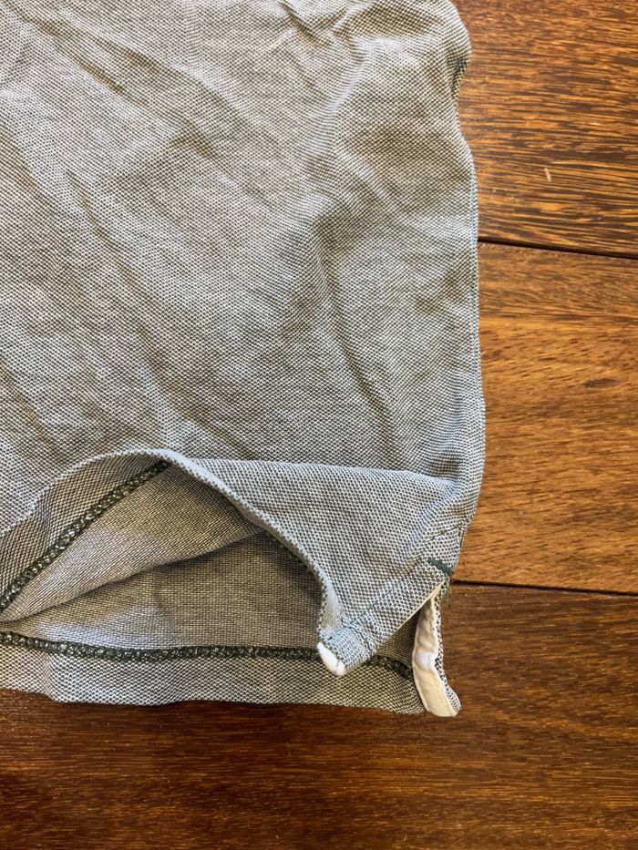 Polo manches courtes gris col zippe taille M - photo numéro 7