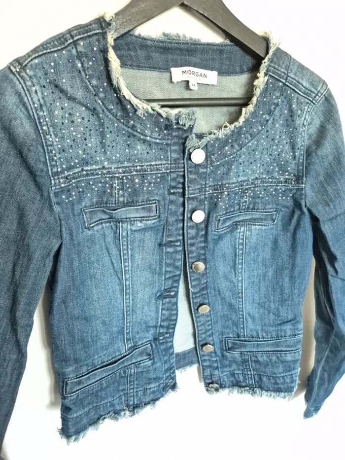 veste en jean Morgan taille 34 - photo numéro 3