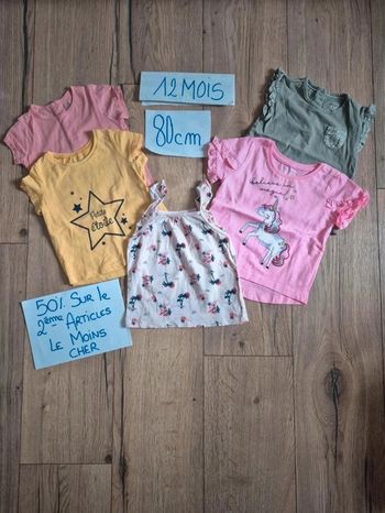 Lot 5 Tee-shirt été et Débardeur Très bon état