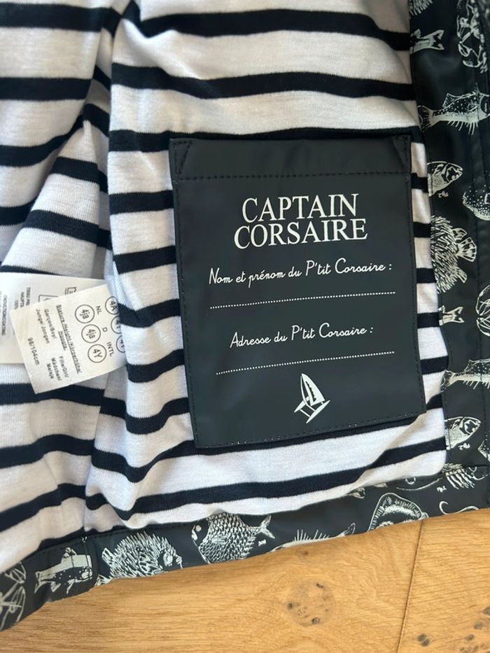 Imperméable  coupe vent captain corsaire imprimé poisson et homard neuf 4 ans veste de pluie mixte - photo numéro 11