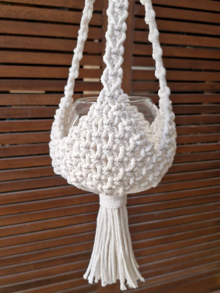 Photophore macramé - photo numéro 2