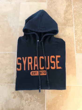 Hoodie capuche homme M marine flocage Syracuse excellent état