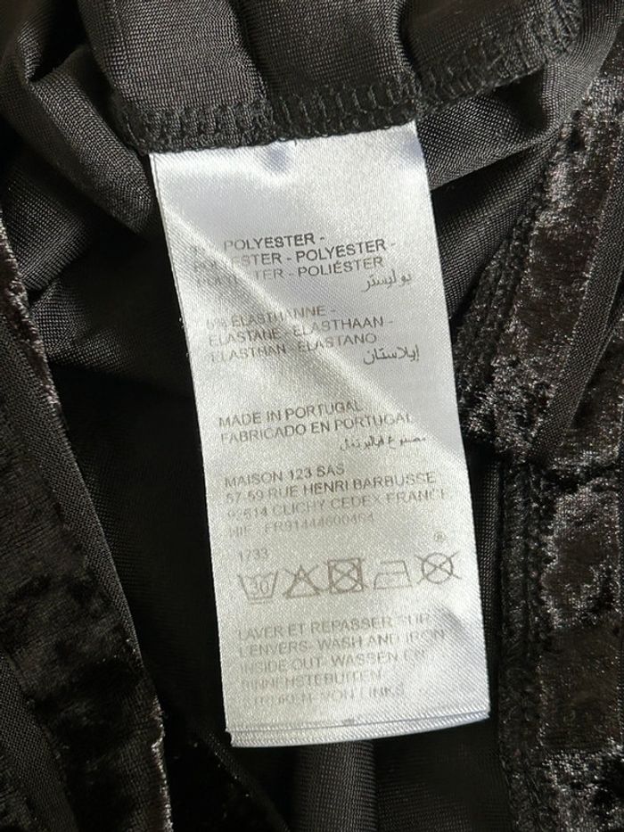 Haut noir en velours à manches longues 123 taille S jamais porté - photo numéro 15