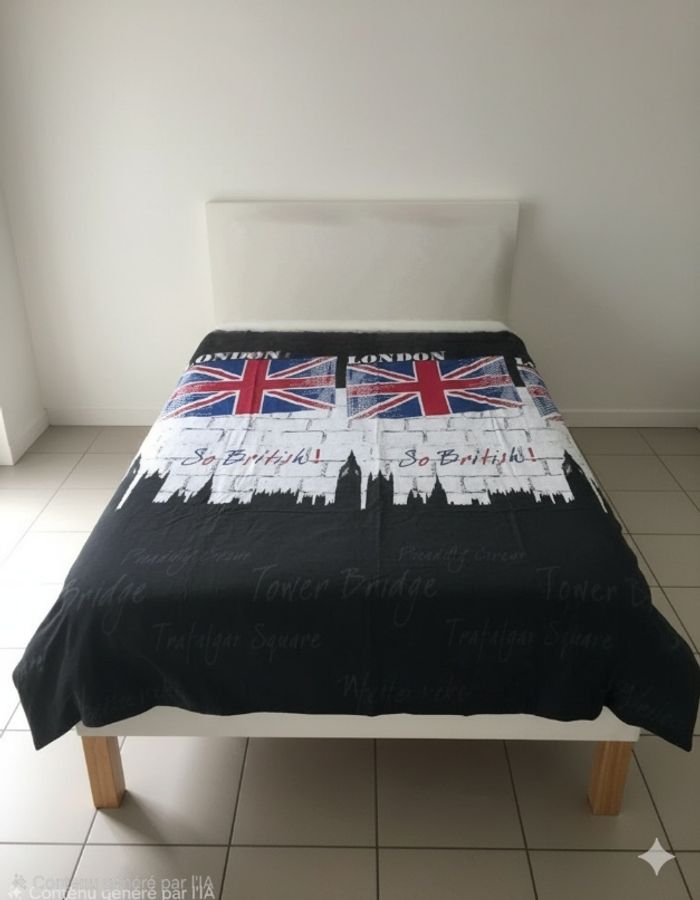 Housse de Couette Londres Union Jack - 1 Personne (140x200) - Coton