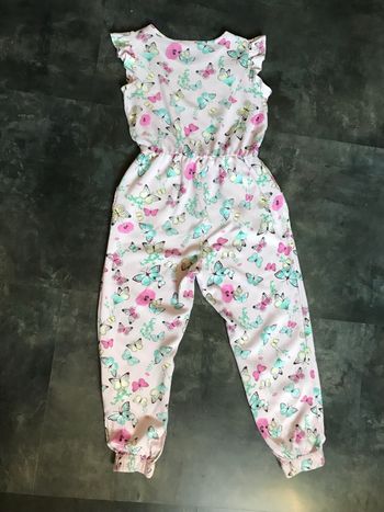 Combinaison rose fleurie 6/7 ans H&M