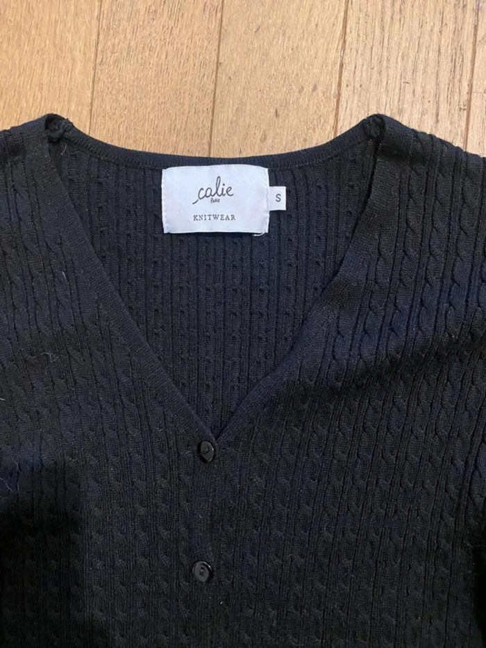 Longue robe noire en maille taille S Calie Paris - photo numéro 3