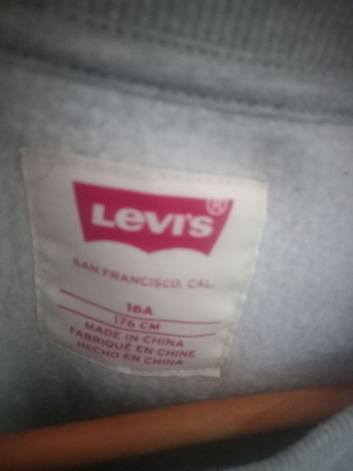 Sweat-shirt levis gris pour femme et/ou hommes taille 16 ans - photo numéro 3