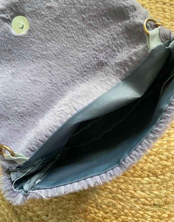 Petit sac à main tout doux gris - photo numéro 3