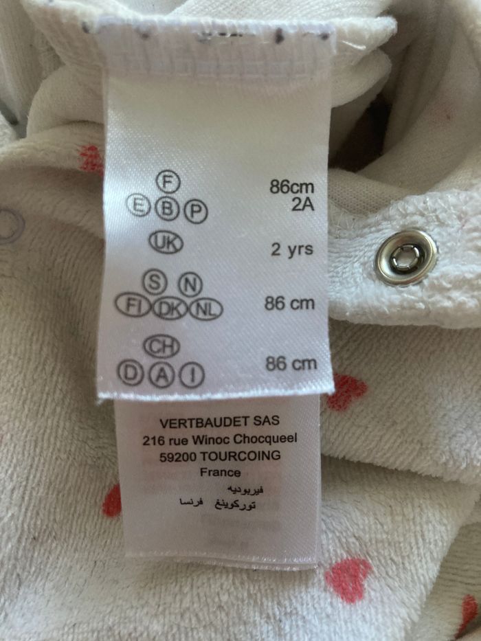 pyjama grenouillère petits coeurs rose bébé 2 ans - photo numéro 6