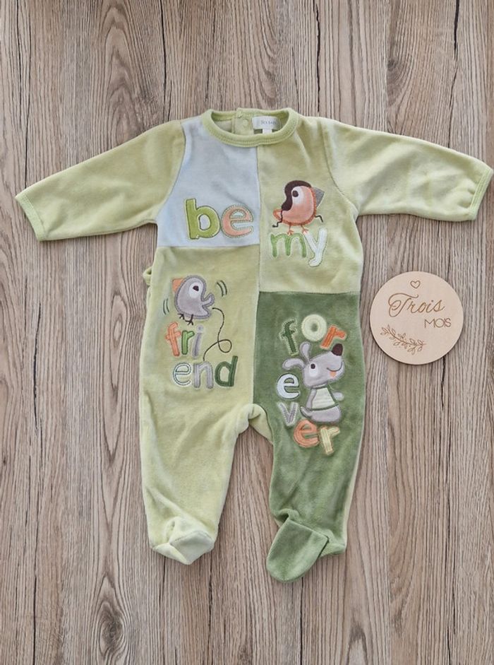 Pyjamas velours bébé garçon 3mois
