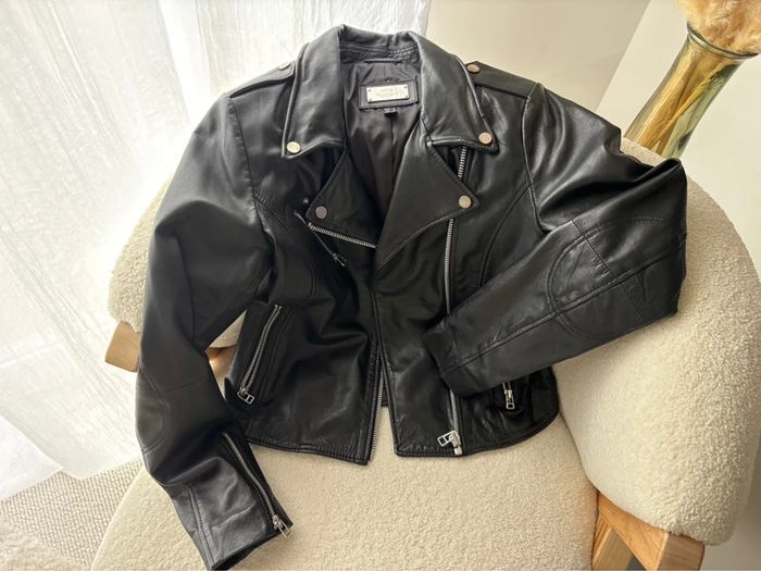 Veste / perfecto en cuir mango taille S - photo numéro 2