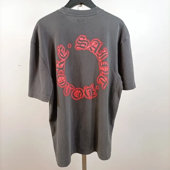 T-shirt oversize gris River Island Imprimé rouge Coton responsable Taille M neuf A812 - photo numéro 10