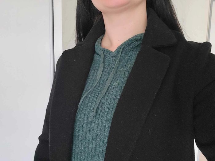 Manteau trench mi-long noir hiver Missguided - photo numéro 5
