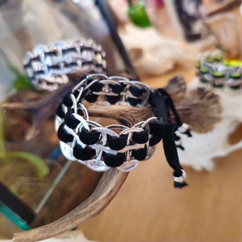 Bracelet opercules velours