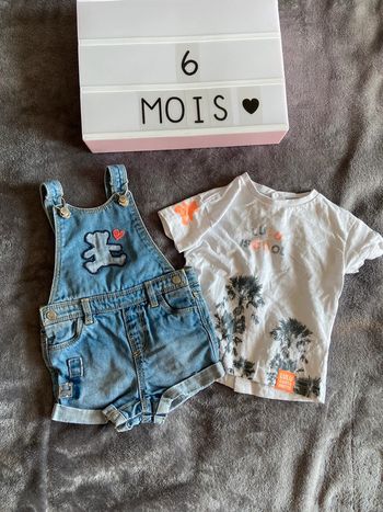 Ensemble : salopette + t-shirt, Lulu Castagnette