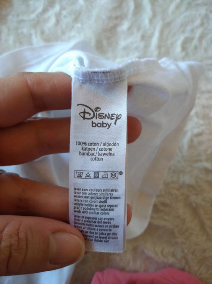 Ensemble été (tee shirt+short) Fille 6 mois Minnie Daisy Disney Baby 100% coton - photo numéro 9