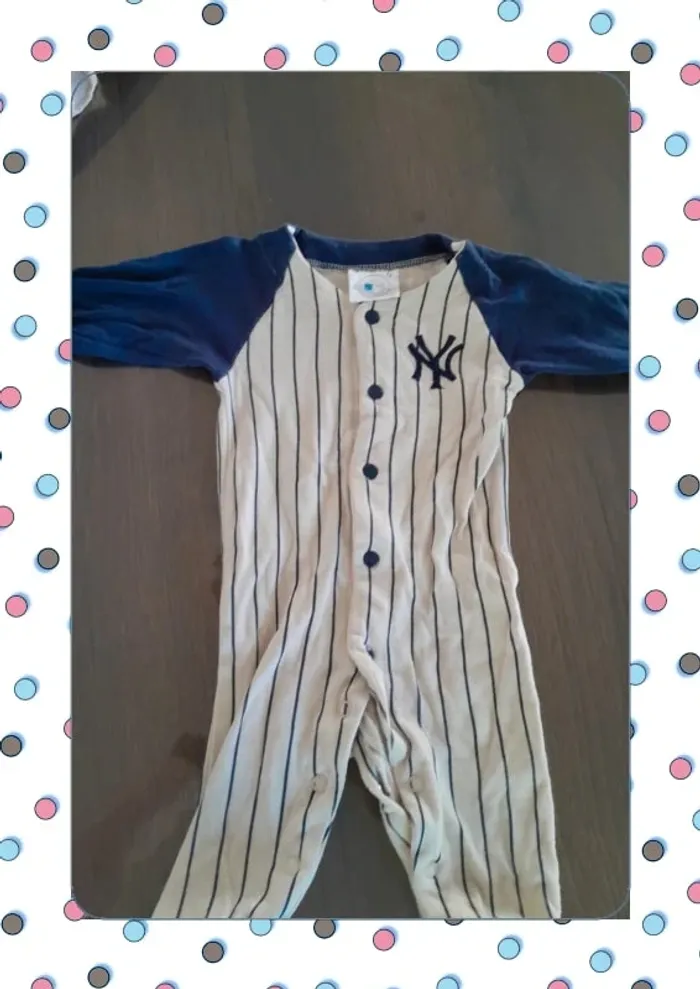 Pyjama baseball 12 mois - photo numéro 8