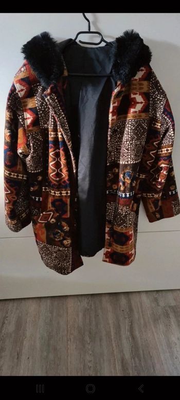 Manteau laine vintage et Fourrure